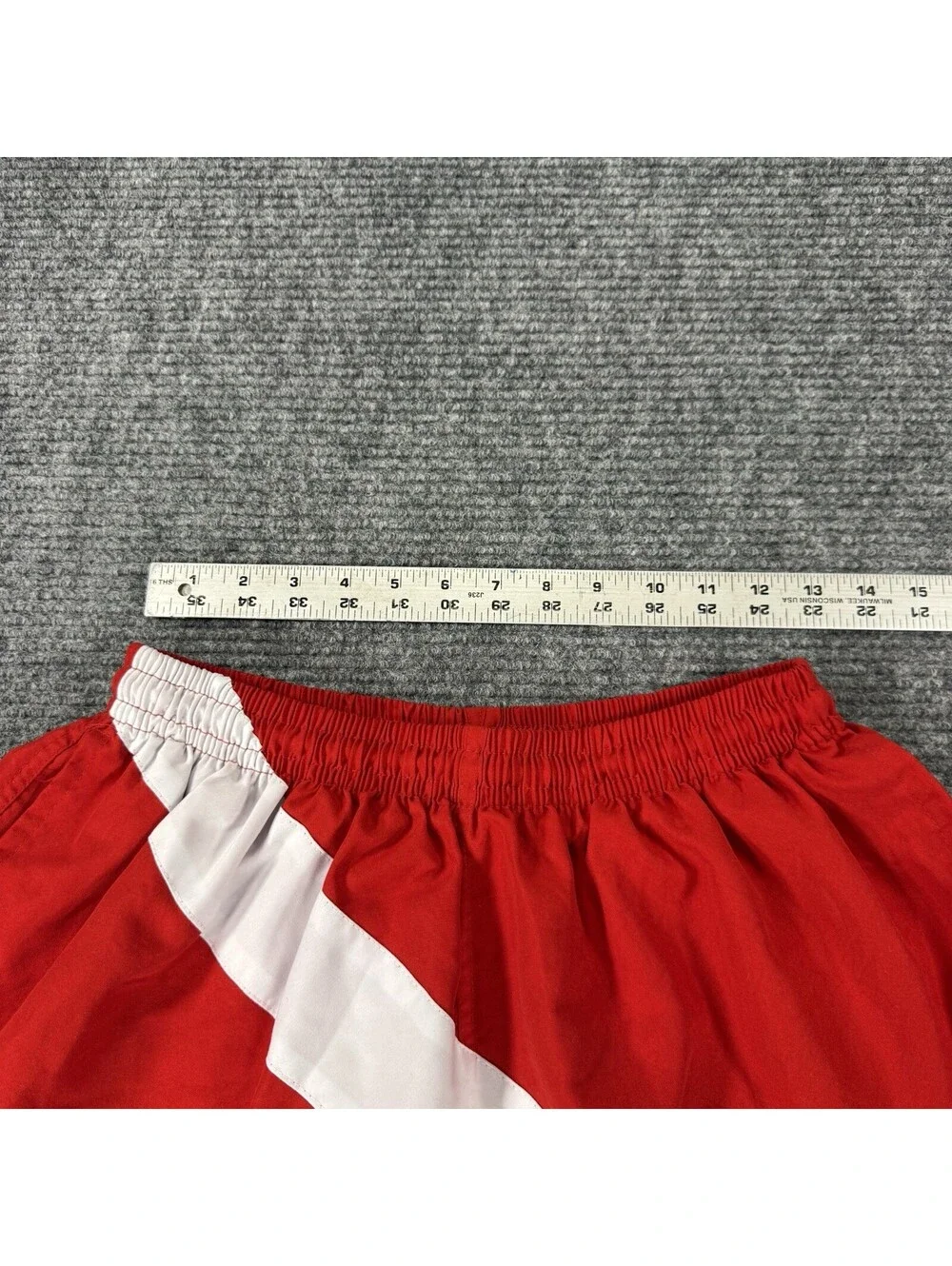 Cozumel S.C.U.B.A. Red Board Shorts White Stripe  Swim Trunks Men’s XS / Kids L